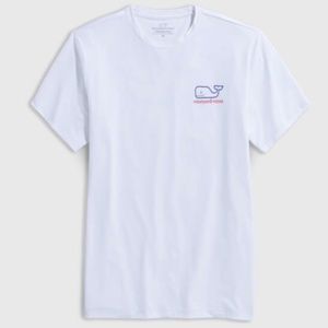 Vineyard Vines Womens 2-Tone Whale Vintage Pocket Tee